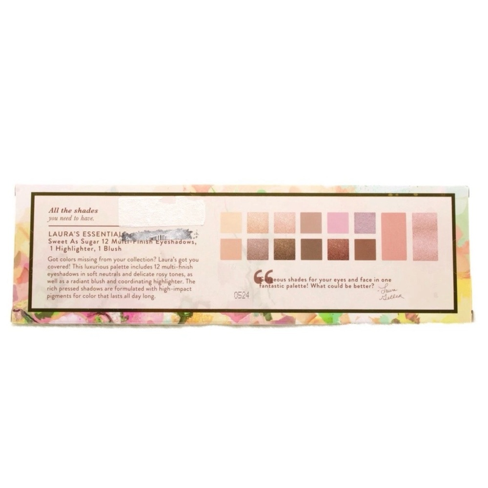 NIB Laura Geller SWEET AS SUGAR 12 Pan Eyeshadow Palette 1 Highlighter & 1 Blush - Picture 2 of 9
